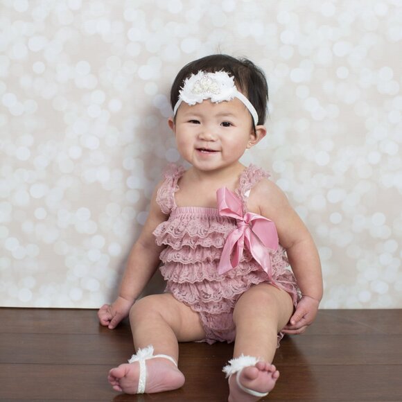 Dusty Pink Lace Romper - Picture 1 of 1